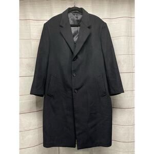 Nautica 44 Short Wool Coat Men’s Navy Blue Winter Dress Jacket Classic Fit